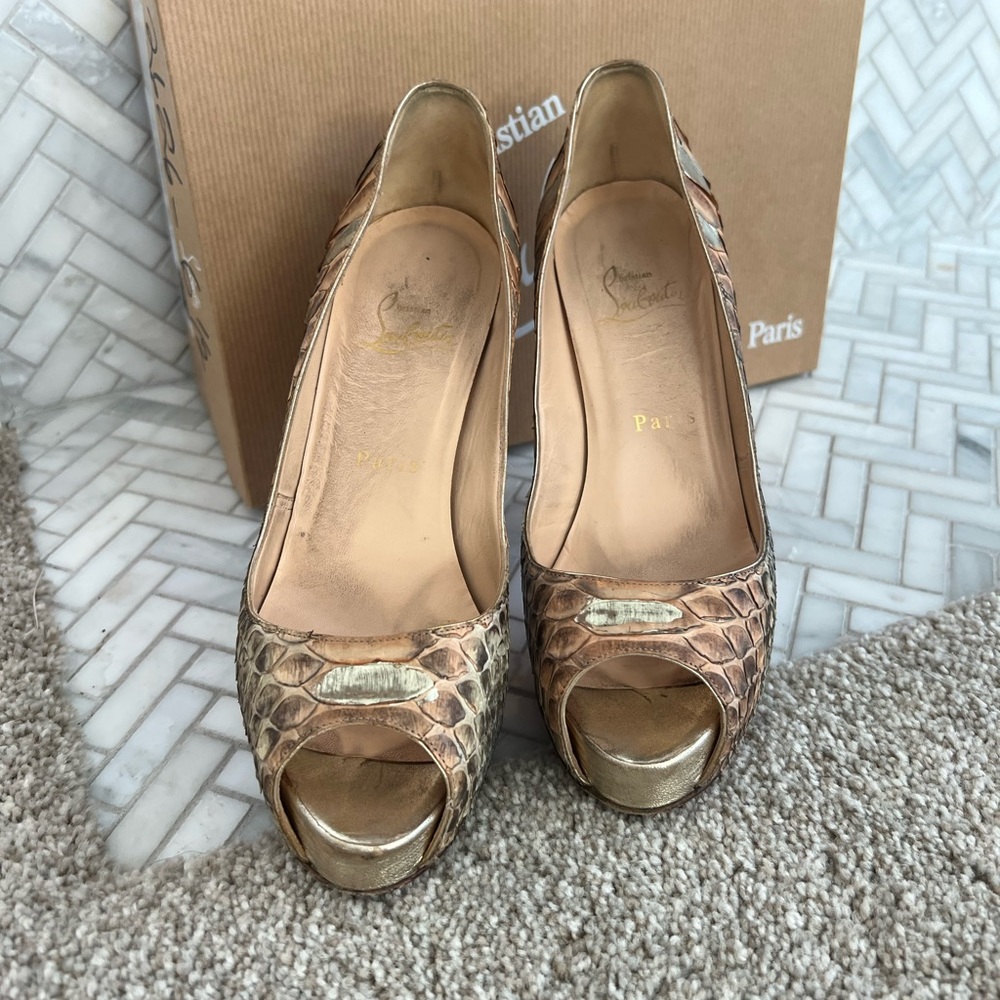 Christian Louboutin very prive 120 python pumps- size 36.5 - Picture 2 of 16